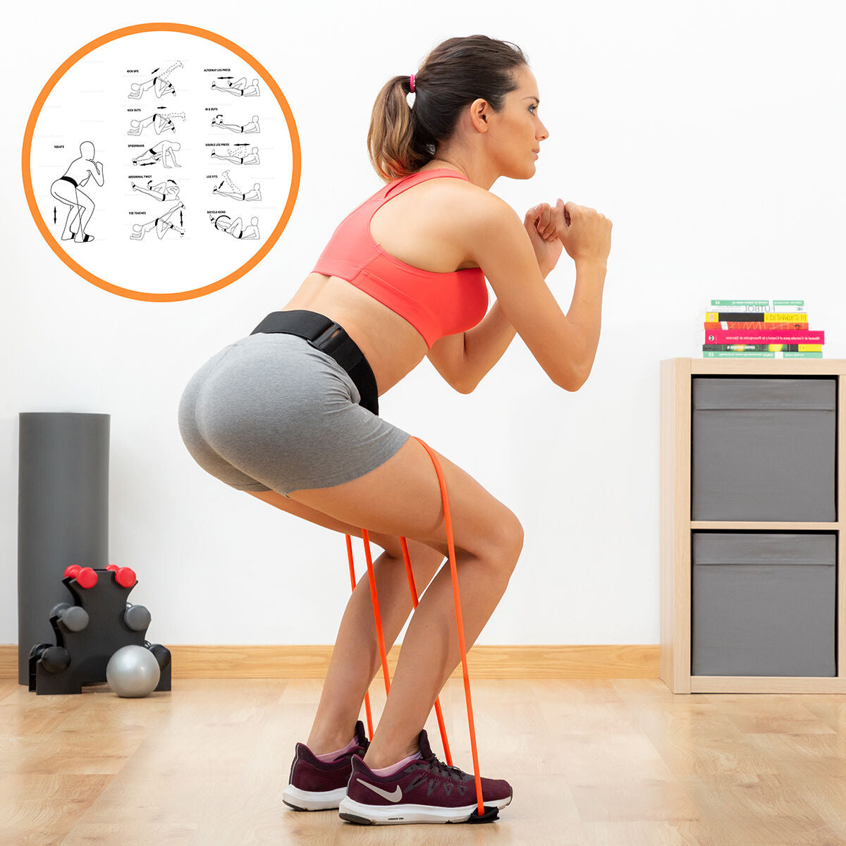 Ceinture de résistance pour fessiers et jambes
